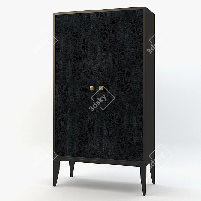 Sleek Arteriors Elle Cabinet 3D model image 1