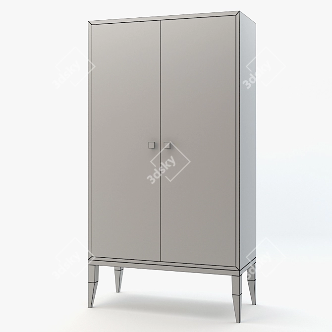 Sleek Arteriors Elle Cabinet 3D model image 2