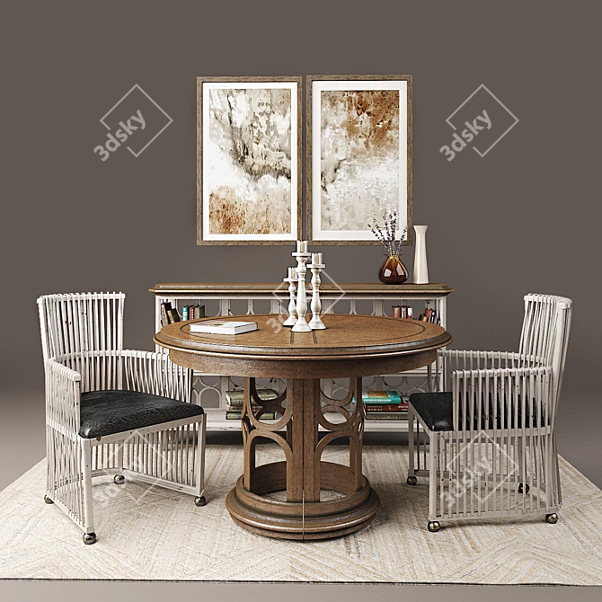 Stanley Furniture Archipelago Dining Set 3D model image 1