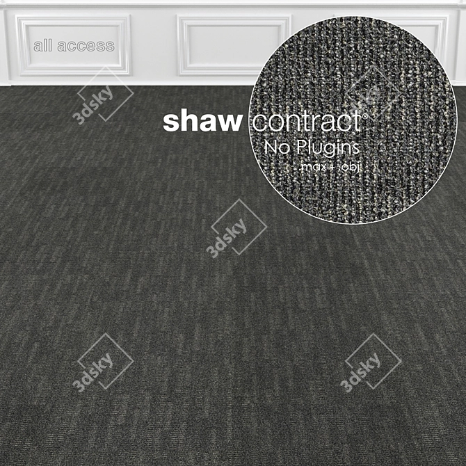 Shaw Access Path Carpet Tiles 3D model image 1