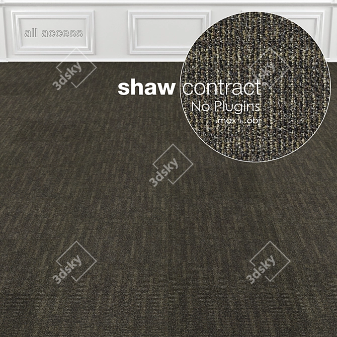 Shaw Access Path Carpet Tiles 3D model image 2