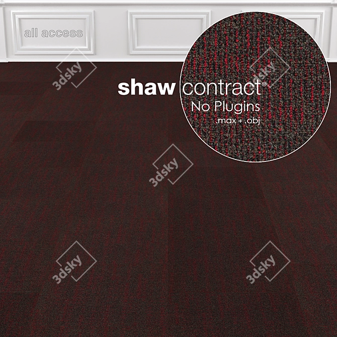 Shaw Access Path Carpet Tiles 3D model image 3