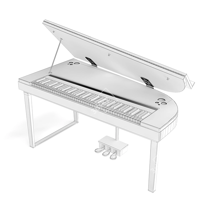 Yamaha Modus H01: Innovative Digital Piano 3D model image 3