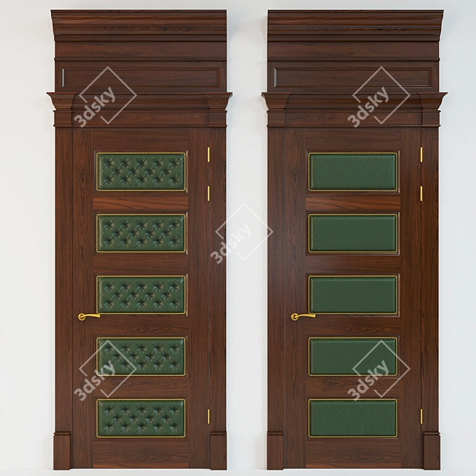 800 Series: Door with Leather Skin 3D model image 1