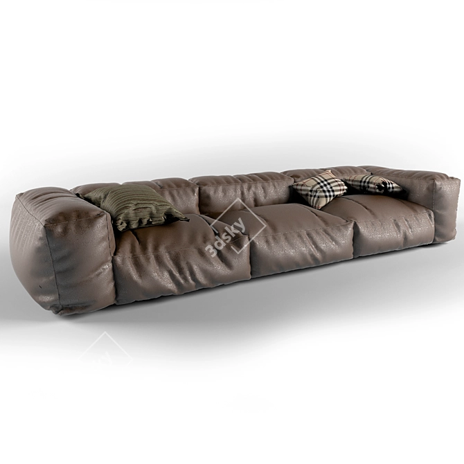 Elegant Italian Henge S-Perla Sofa 3D model image 1