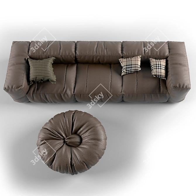 Elegant Italian Henge S-Perla Sofa 3D model image 3