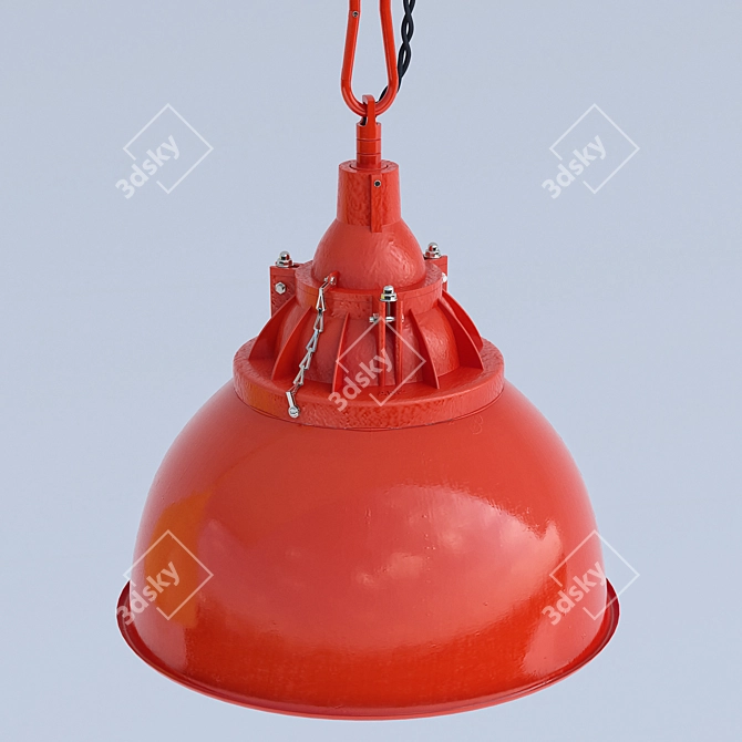 Lussole Red Loft Chandelier 3D model image 2