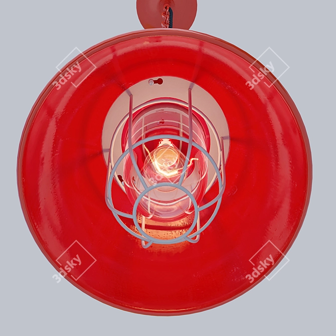 Lussole Red Loft Chandelier 3D model image 3