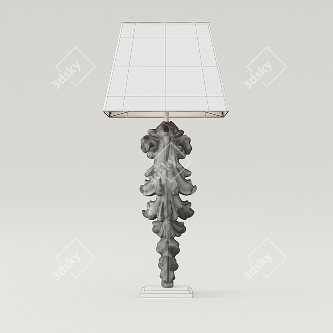 Elegant Vintage Table Lamp 3D model image 3