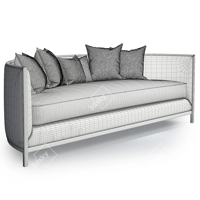 Sophisticated Sophia Sofa 3D model image 2