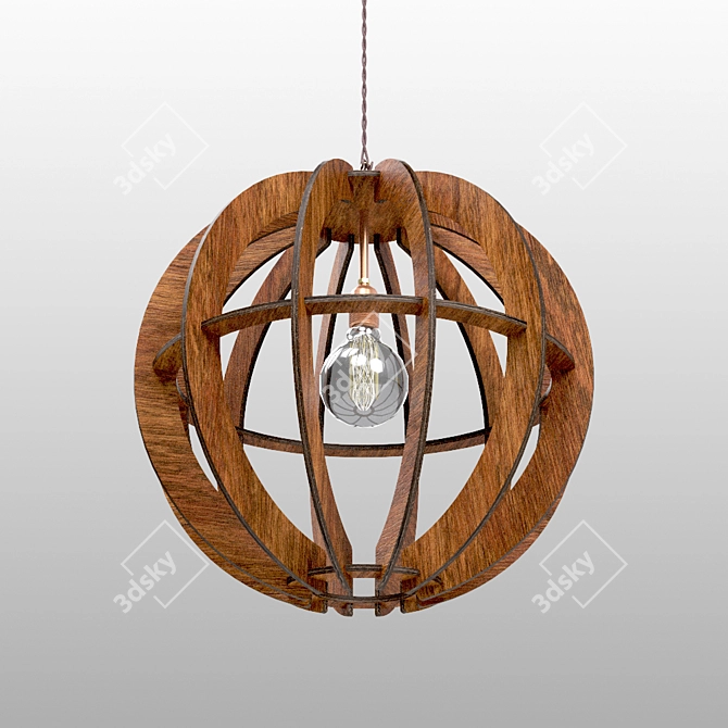 Modern Sphere Chandelier 3D model image 1