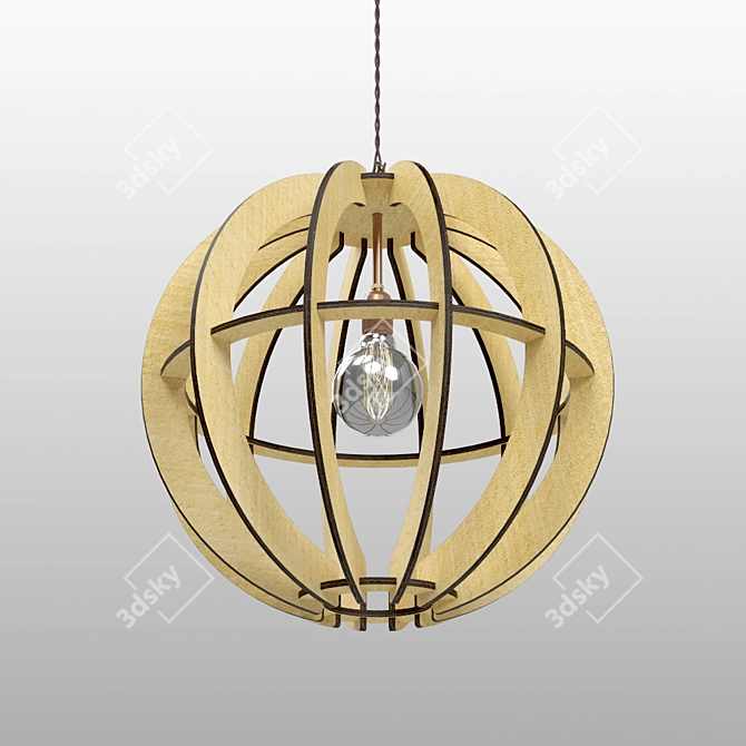 Modern Sphere Chandelier 3D model image 2