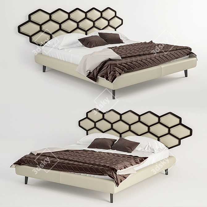 Italian Style: Cattelan Italia Thiago Bed 3D model image 2