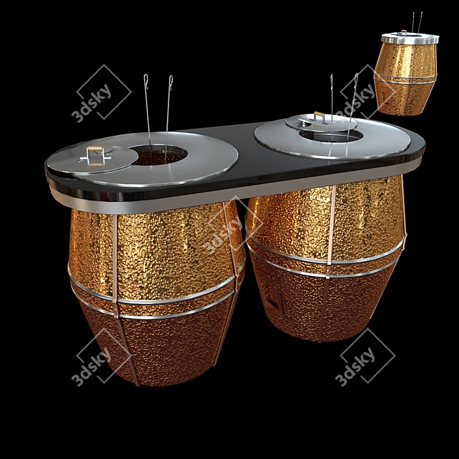 Copper Showstopper Tandoor 3D model image 1