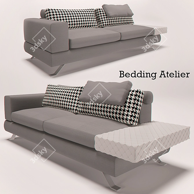 DayDream Modular Sofa: Glamorous Ar-Decco Bedding 3D model image 1