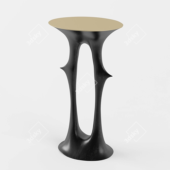 Elegant Bronze Bikini Table 3D model image 1