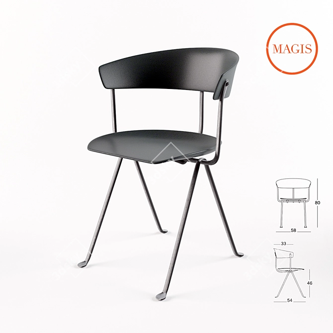 Archival Model: Officina Chair by Bouroullec 3D model image 1