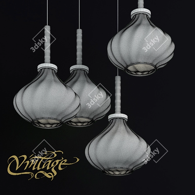 Elegant Vintage Ceiling Lamp 3D model image 2