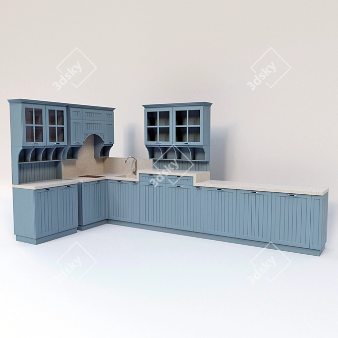 Modern Wooden Kitchen: Beyond Expectations 3D model image 1
