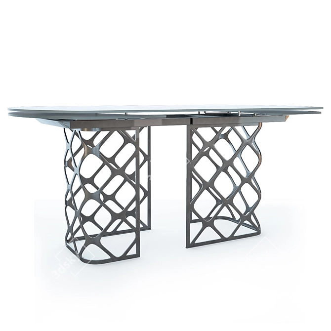Elegant Dining Set: Bontempi Casa Table & Chairs 3D model image 2
