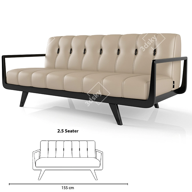 Custom Capitol Sofa 3D model image 2