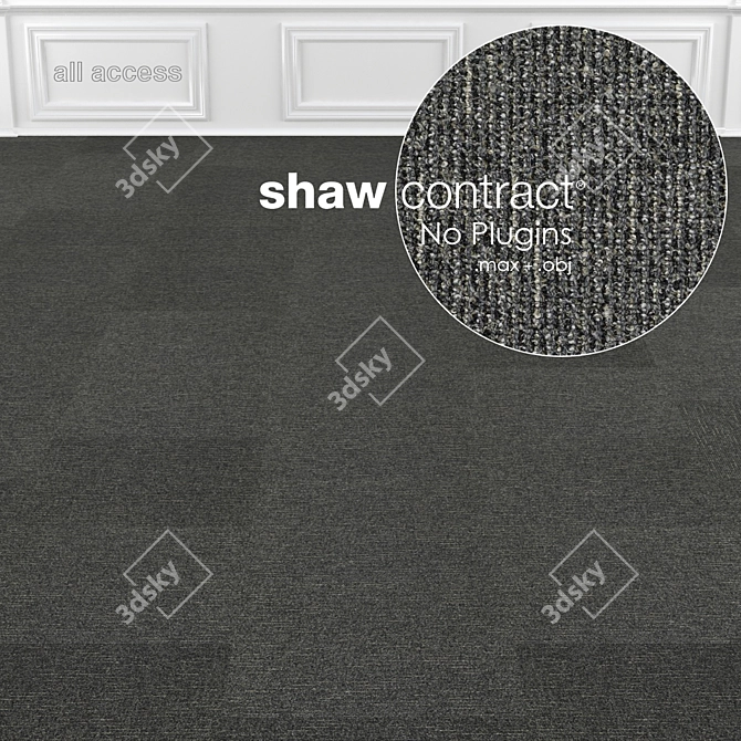 Shaw All Access Portal Carpet Tiles 3D model image 1