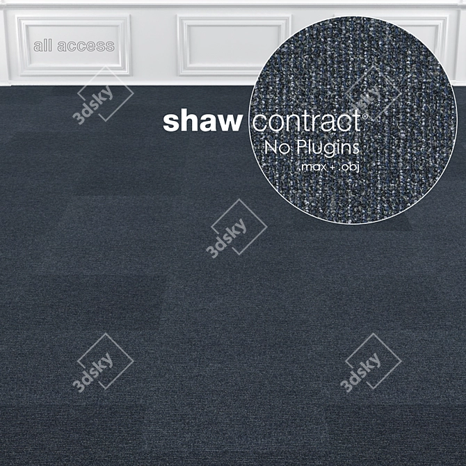 Shaw All Access Portal Carpet Tiles 3D model image 2