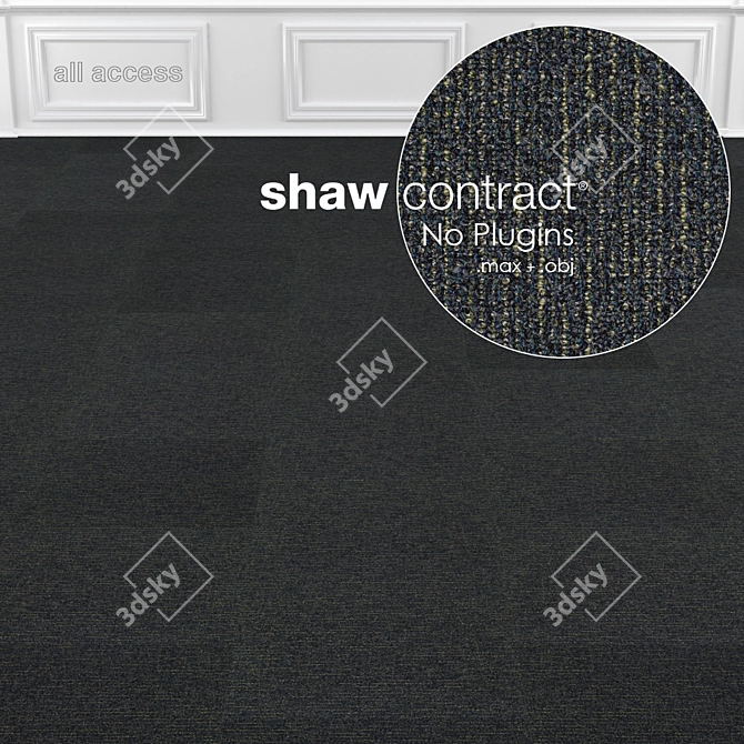 Shaw All Access Portal Carpet Tiles 3D model image 3