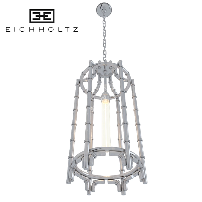 Stainless Steel Lantern Vasco: Polished Elegance 3D model image 2