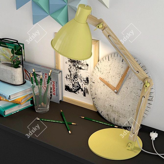 MAYTONI Decor Table Lamp - Blue & Beige 3D model image 2