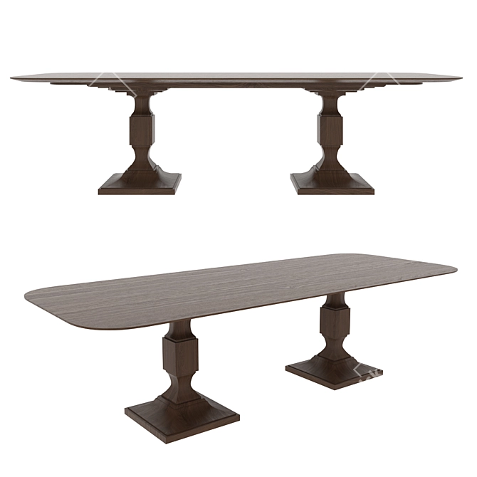 Sleek Haven Dining Table 3D model image 1