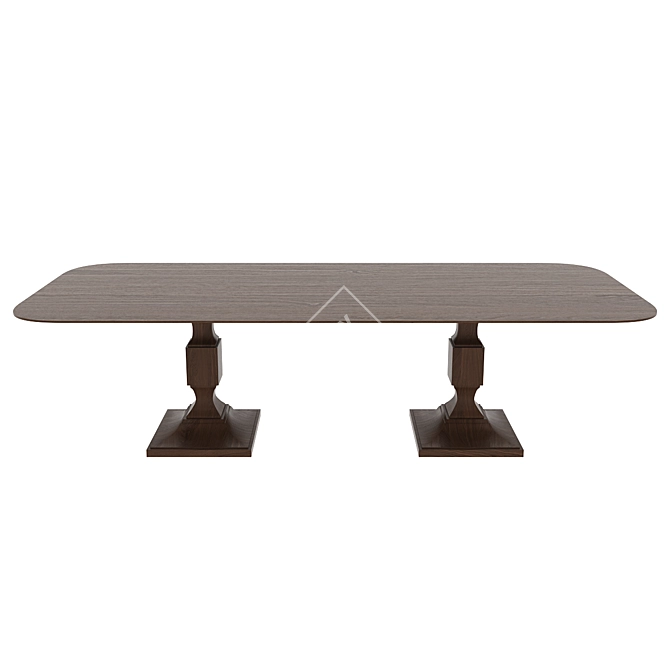 Sleek Haven Dining Table 3D model image 2