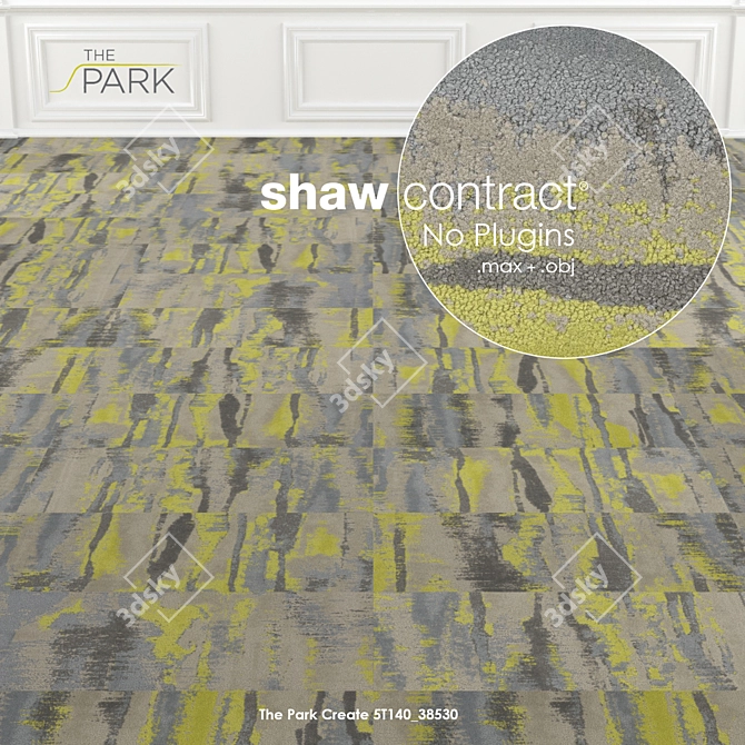 Shaw Park Create Carpet Tiles: Texture-Rich Collection 3D model image 1