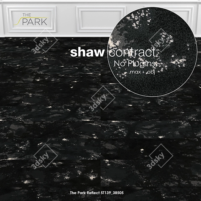 Shaw Reflect Collection: Versatile Carpet Tiles 3D model image 1
