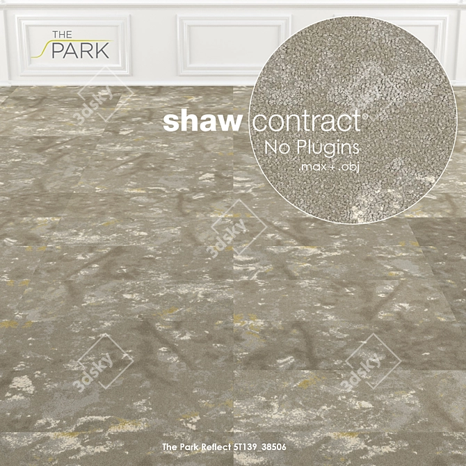 Shaw Reflect Collection: Versatile Carpet Tiles 3D model image 2