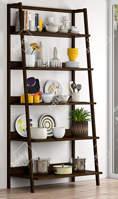 Elegant Kitchen Wall Decor 3D model image 2