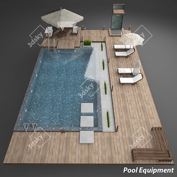 Essential Pool Equipment 3D model image 1