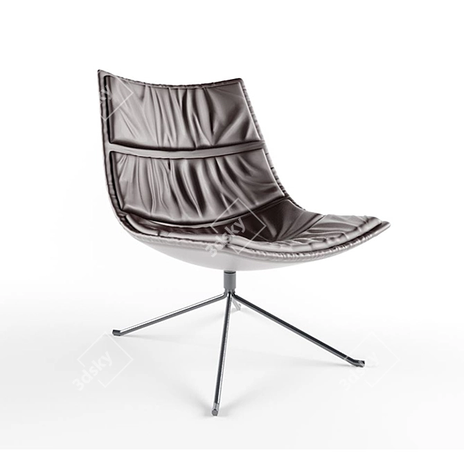 Modern Zanotta Chair: Sleek Style 3D model image 1