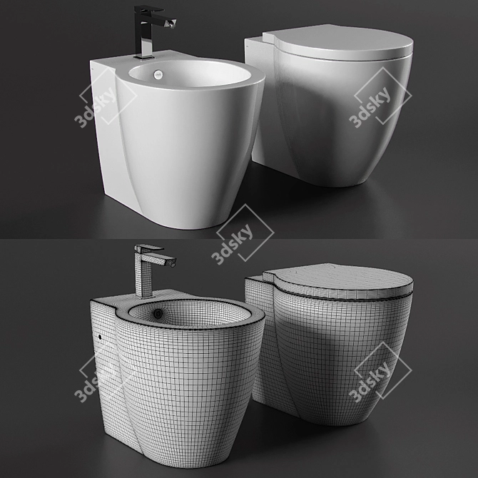 Cielo Easy Bath - Mint Bidet 3D model image 3