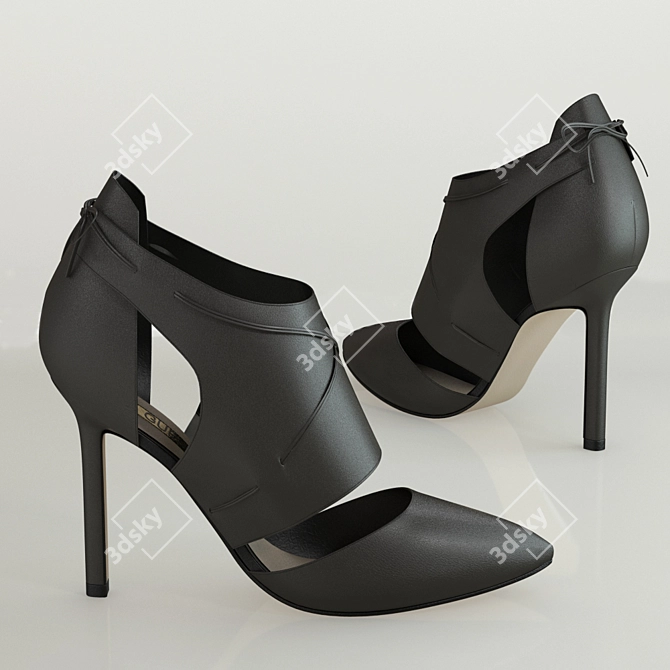 Classic Leather Ankle Boot 3D model image 1