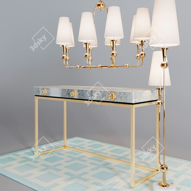 Delphine Vanity Table 3D model image 2