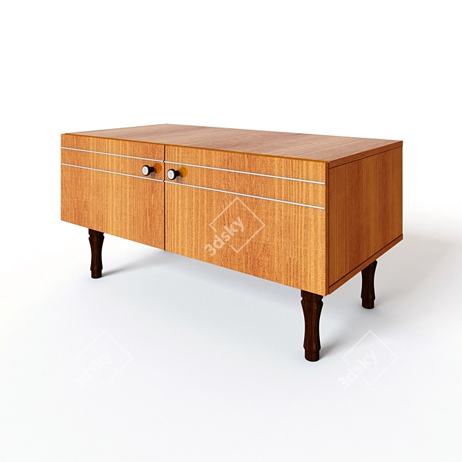 Vintage Soviet Cabinet | Classic Design 3D model image 1