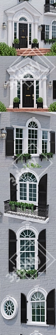 English Classic Windows & Doors 3D model image 2