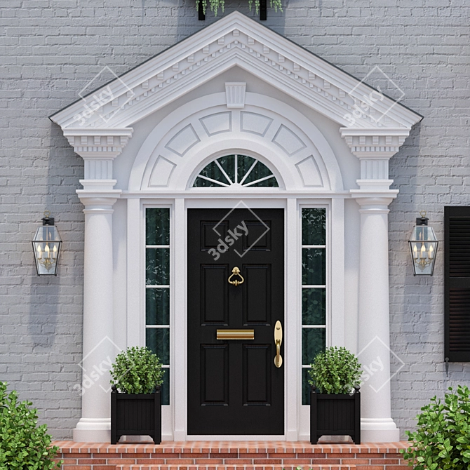 English Classic Windows & Doors 3D model image 6