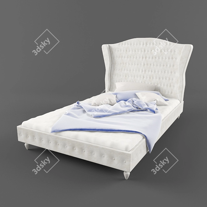 Elevated Comfort Double Bed 3D model image 1