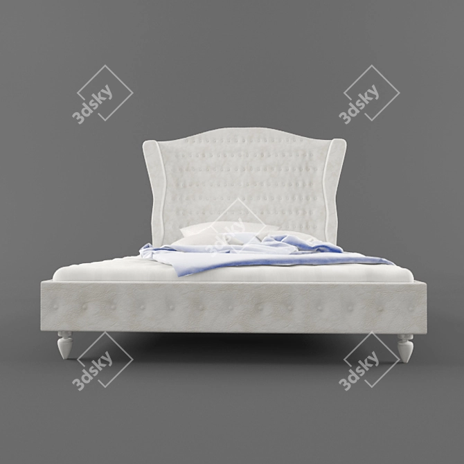 Elevated Comfort Double Bed 3D model image 2