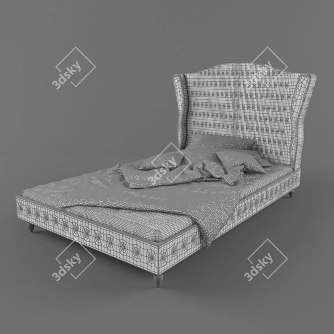 Elevated Comfort Double Bed 3D model image 3