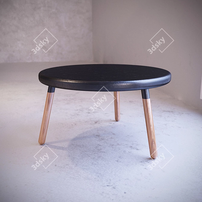 Modern Scandinavian Honken Chair and Table 3D model image 3