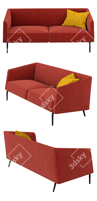 Sleek Kaiwa Lema Sofa: Luxury in Matteo Nunziati Design 3D model image 2