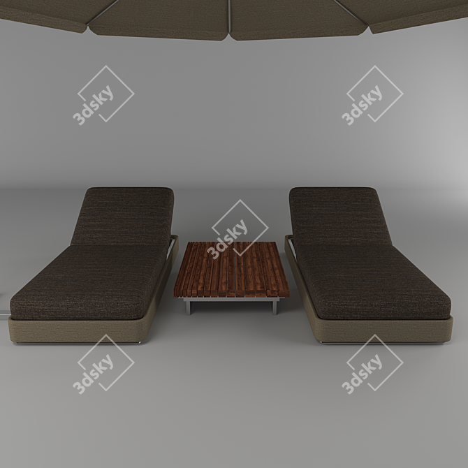 Outdoor Oasis: Poolside Perfection 3D model image 2
